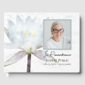 White Water Lily viering van het leven begrafenis Gastenboek (Voorkant)