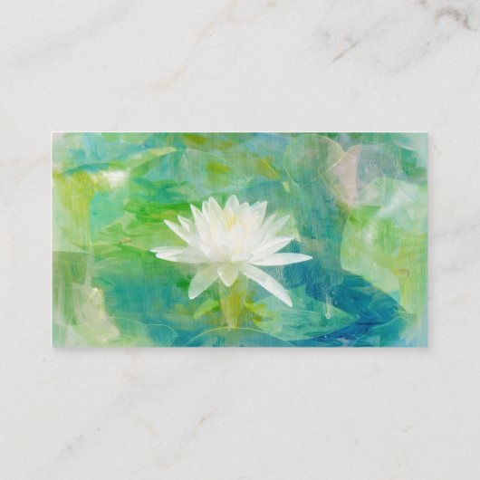 White Water Lily Visitekaartje (Achterkant)