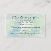 White Water Lily Visitekaartje (Voorkant)