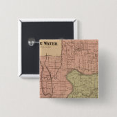 White Water, Miami Vierkante Button 5,1 Cm (Voorkant /achterkant)