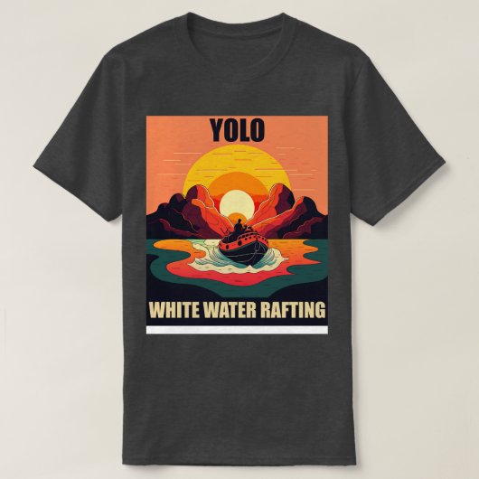 White Water Rafting 1 Yolo T-shirt (Design voorkant)