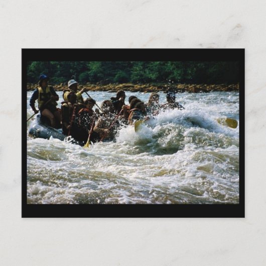 White Water Rafting Briefkaart (Voorkant)