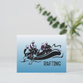 White Water Rafting Briefkaart (Staand voorkant)