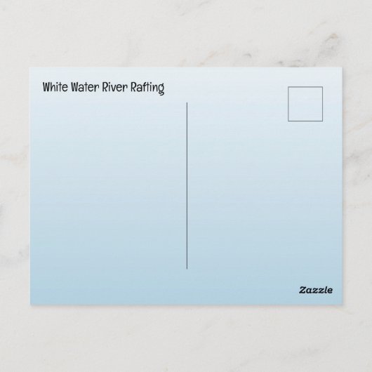 White Water Rafting Briefkaart (Achterkant)