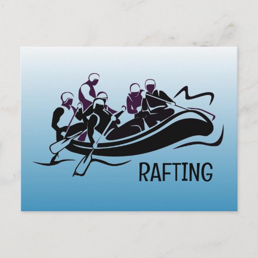 White Water Rafting Briefkaart (Voorkant)
