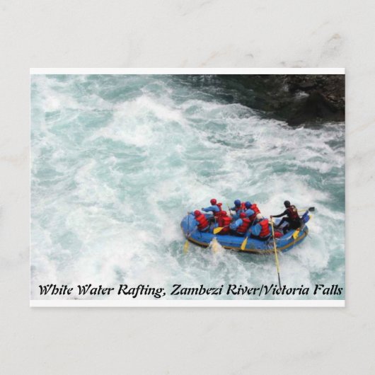 White Water Rafting Briefkaart (Voorkant)