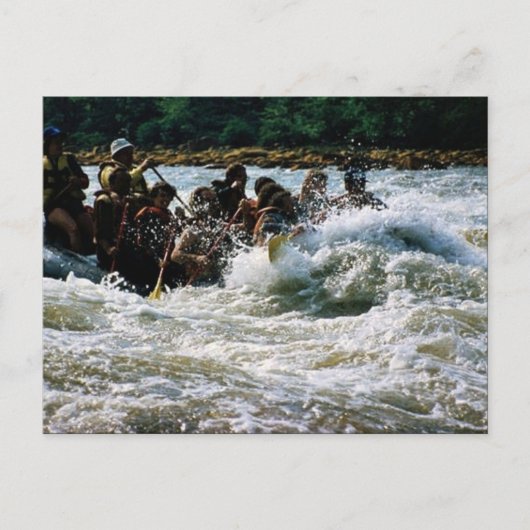 White Water Rafting Briefkaart (Voorkant)