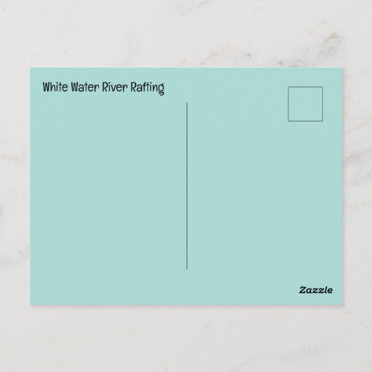 White Water Rafting Briefkaart (Achterkant)