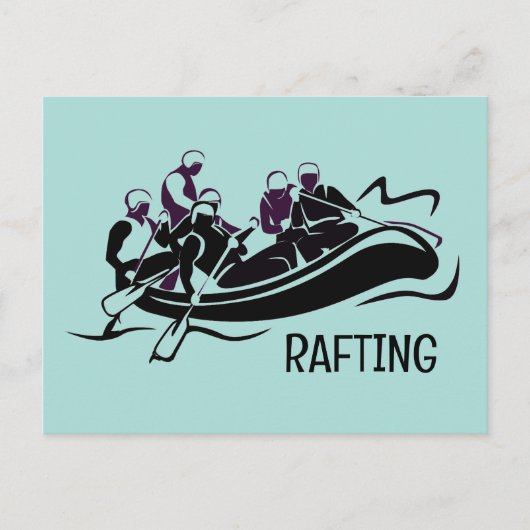 White Water Rafting Briefkaart (Voorkant)