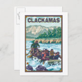 White Water Rafting - Clackamas, Oregon Briefkaart (Voorkant / Achterkant)