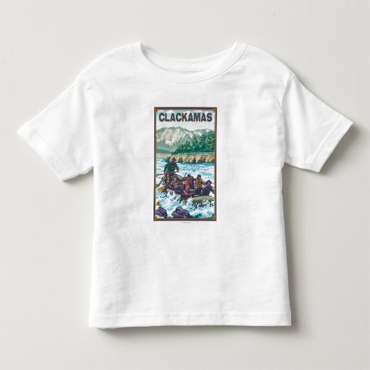 White Water Rafting - Clackamas, Oregon Kinder Shirts (Voorkant)