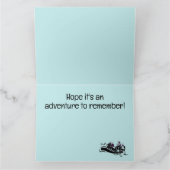 White Water Rafting Design Birthday Kaart (Binnen)