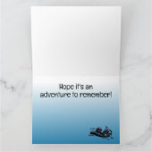 White Water Rafting Design Birthday Kaart (Binnen)
