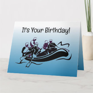 White Water Rafting Design Birthday Kaart