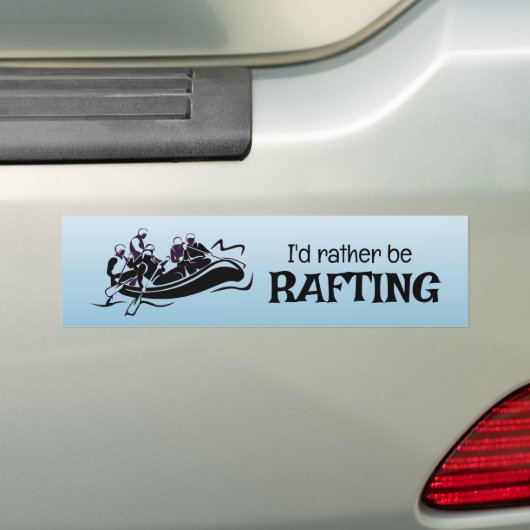 White Water Rafting Design Bumpersticker (Op auto)