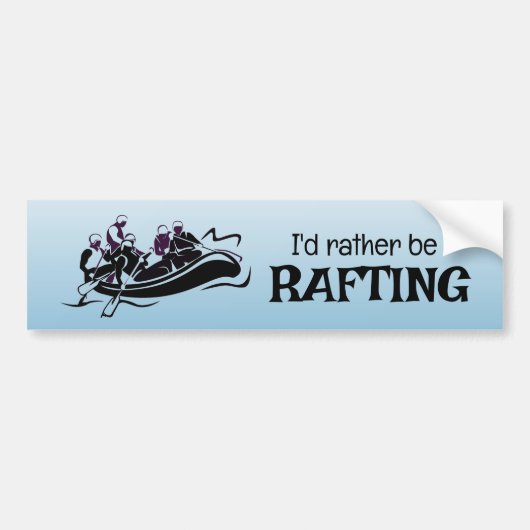 White Water Rafting Design Bumpersticker (Voorkant)