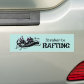 White Water Rafting Design Bumpersticker (Op auto)
