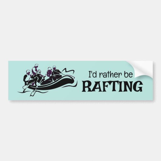 White Water Rafting Design Bumpersticker (Voorkant)