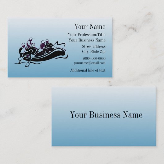 White Water Rafting Design Visitekaartje (Voorkant / Achterkant)