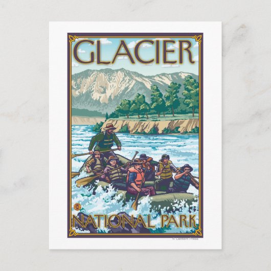 White Water Rafting - Glacier National Park, MT Briefkaart (Voorkant)