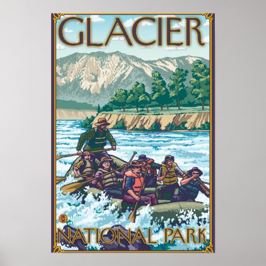 White Water Rafting - Glacier National Park, MT Poster (Voorkant)