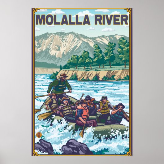 White Water Rafting - Molalla River, Oregon Poster (Voorkant)