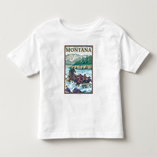 White Water Rafting - Montana Kinder Shirts (Voorkant)
