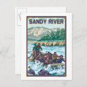 White Water Rafting - Sandy River, Oregon Briefkaart (Voorkant / Achterkant)