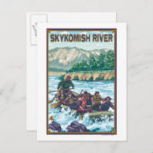 White Water Rafting - Skykomish River, Washington Briefkaart (Voorkant / Achterkant)