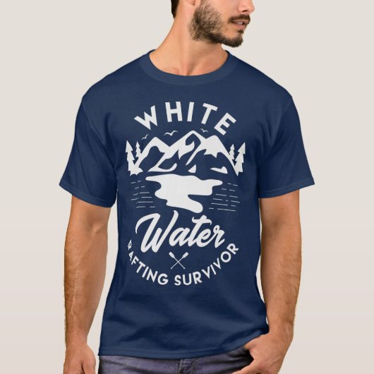 White water rafting survivor Design for a fan T-shirt (Voorkant)