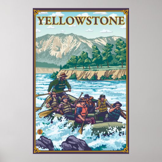 White Water Rafting - Yellowstone National Park Poster (Voorkant)