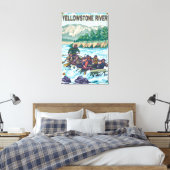 White Water Rafting - Yellowstone River, Montana Canvas Afdruk (Insitu (Slaapkamer))