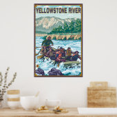 White Water Rafting - Yellowstone River, Montana Poster (Keuken)
