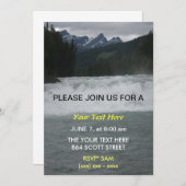 White Water rapids Invitation Kaart (Voorkant / Achterkant)