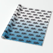 White Water River Rafting Cadeaupapier (Uitgerold)
