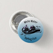 White Water River Rafting Design Button (Voorkant /achterkant)