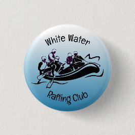 White Water River Rafting Design Button