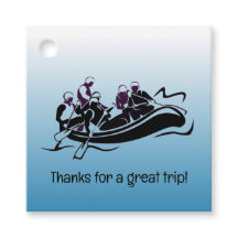 White Water River Rafting Design Favor Tags