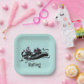 White Water River Rafting Design Paper Borden Papieren Bordje (Feest)
