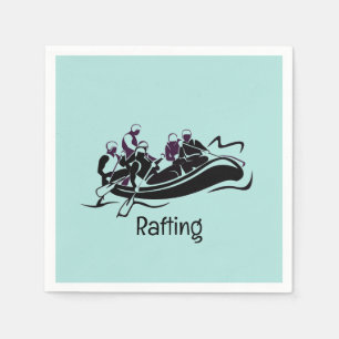 White Water River Rafting Design Paper Napkins Servet