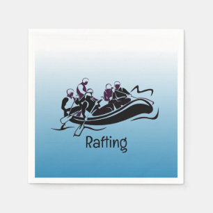 White Water River Rafting Design Paper Napkins Servet
