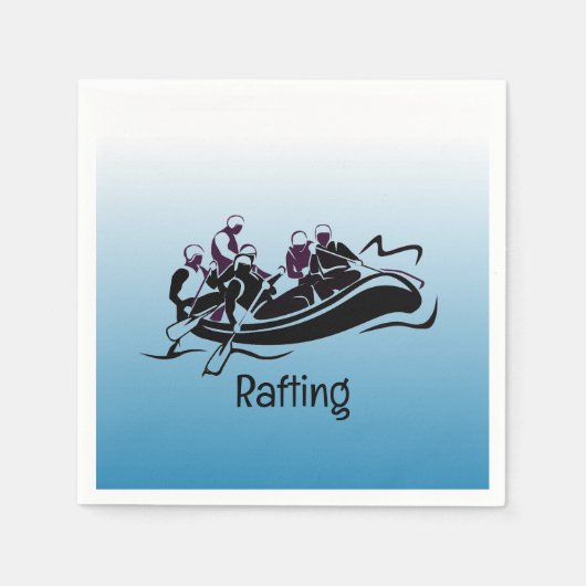 White Water River Rafting Design Paper Napkins Servet (Voorkant)