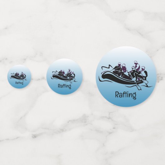 White Water River Rafting Design Table Confetti (Achterkanten)