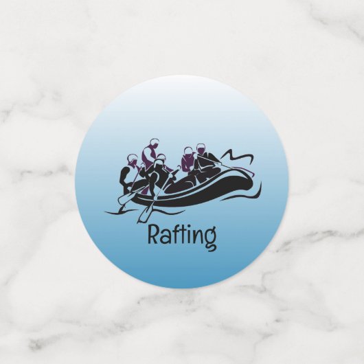 White Water River Rafting Design Table Confetti (Kleine voorkant)