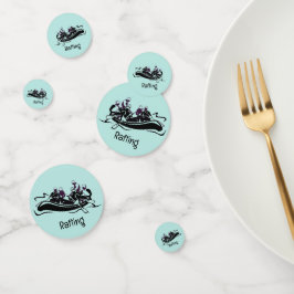 White Water River Rafting Design Table Confetti