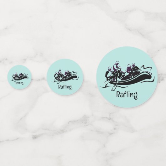 White Water River Rafting Design Table Confetti (Voorkanten)