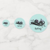 White Water River Rafting Design Table Confetti (Achterkanten)