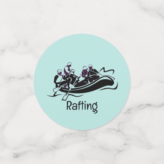 White Water River Rafting Design Table Confetti (Kleine voorkant)