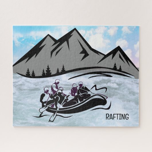 White Water River Rafting Jigzaag Puzzle Legpuzzel (Horizontaal)