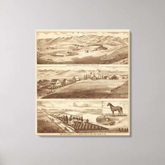 White Water, Saucelito ranches Canvas Afdruk (Voorkant)